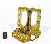 Odyssey Twisted BMX Bike Pedals - 9/16 Inch - Clear Gold