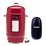 Brinkmann 810-7080-8 Gourmet Electric Smoker and Grill with Vinyl Cover, Red