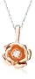 14k Rose Gold Diamond Rose Pendant (.03 cttw, J Color, I2 Clarity), 18"