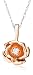 14k Rose Gold Diamond Rose Pendant (.03 cttw, J Color, I2 Clarity), 18