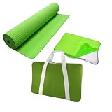 Skque Nintendo Wii Fit Green Carrying Case Bag + Green Exercise Mat + Green Silicone Skin Case Cover Bundle Kit Set