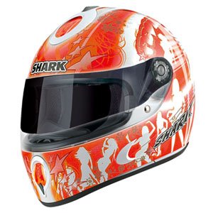 SHARK S800-S Fever, weiss/orange, Gr. S