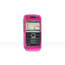 Premium Nokia E71 Hard Crystal Rubber Case Pink