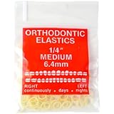 100 pack Orthodontic Elastics Bands 1/4 Inch diameter - Great for Dreadlocks, Braids, Top knots