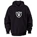 Oakland Raiders Black 2009 Tek Patch Hooded Sweatshirt - Large