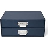 Bigso Birger File Box, 2 Drawers, Navy