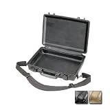 Pelican Attache' Style Small Computer Watertight Hard Case with Foam Insert -Desert Tan