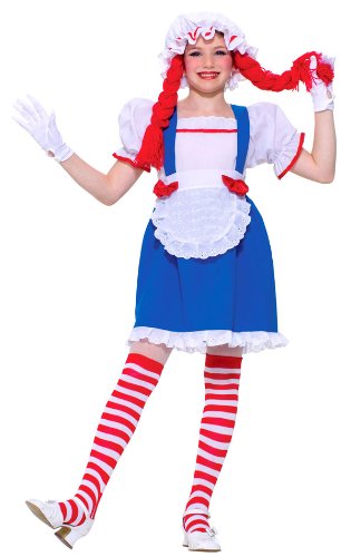 Raggedy Ann Rag Doll Girl Kids Halloween Costume