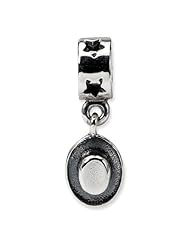 Sterling Silver s Hat Dangle Bead by Reflection Beads, Best Quality Free Gift Box Satisfaction Guaranteed