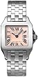 Cartier Women's W25075Z5 Santos Demoiselle Pink Mother of Pearl Watch