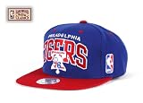 from Mitchell & Ness Mitchell and Ness Snapback Cap - Philadelphia 76ers NBA 2 Tone Adjustable Red and Blue