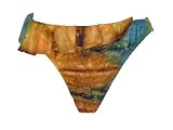 Lucky Brand Earth-tone Swimsuit-bottoms w/Ruffles L