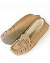 LADIES SUEDE MOCCASINS WITH PVC SOLE