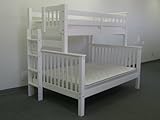 Bunk Bed Twin over Full Mission style - Side Ladder in White