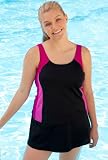 Chlorine Resistant! Beach Belle® Plus Size Spliced Skirtini - Women's Swimwear Plus Size Swimsuits