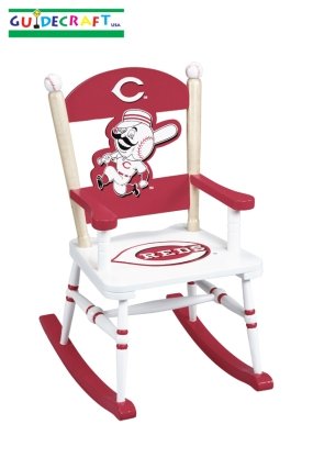 cincinnati reds mlb wooden rocking chair