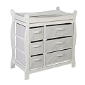 Badger Basket Baby Changing Table with Six Baskets - White