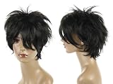 Cosplayland C430 - Reborn Hibari short layered black as real human hair Wig