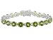 20.98CTW PERIDOT STERLING SILVER TENNIS BRACELET