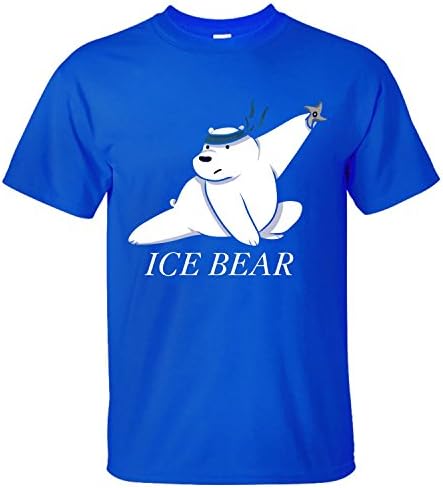 PAYP We Bare Bears Ice Bear Men Cotton T Shirt blue L