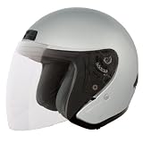 Fuel Silver X-Large Vented Open Face Helmet with Shield