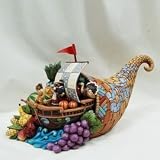 Enesco Jim Shore Heartwood Creek Cornucopia with Mayflower Figurine, 6-1/2-Inch 4027800 Picture