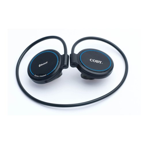 Coby Bluetooth Wireless Behind the Neck Stereo Headphones with Dongle CV290 ( Black)