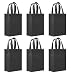 Reusable Gift Bags, Small, Black 6 Pack