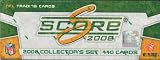 2008 Score Football Factory Sealed 440 Card Set Which Includes 330 Veterans and 110 Rookie Cards! Loaded with Stars Including Tom Brady, Tony Romo, Carson Palmer, Ladainian Tomlinson, Philip Rivers, Ben Roethlisberger, Reggie Bush, Vince Young, Randy Moss, Adrian Peterson, Peyton Manning, Eli Manning, Brett Favre, Donovan Mcnabb, Daunte Culpepper and More!! Loaded with Rookies Including Matt Ryan, Darren McFadden, Joe Flacco, Rashard Mendenhall, Deshaun Jackson, and Others!