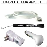 Travel Combo Pack: USB Car Charger with USB Home Wall Charger Plus a USB Data Sync Cable + Includes an eBigValue (TM) Determination Hand Strap Key Chain (For Amazon : Kindle Wi-Fi, 6" E Ink Display / Kindle Touch Wi-Fi, 6" E Ink Display / Kindle Touch 3G Free 3G + Wi-Fi, 6" E Ink Display, 3G Works Globally / Kindle Keyboard, Wi-Fi, 6" E Ink Display / Kindle Keyboard 3G, Free 3G + Wi-Fi, 6" E Ink Display / Kindle Fire Full Color 7" Multi-touch Display, Wi-Fi / Kindle DX)