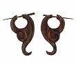 Natural Wood - Lupaypay - Tribal Earrings (35x20mm)