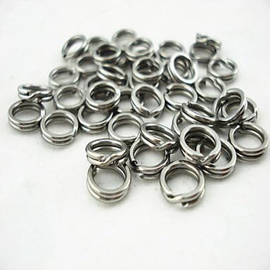 Weiyuan 200pcs*1.0*7.5mm Strong Stainless Steel Split Rings Fishing Lures Baits