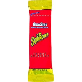 Sqwincher 060901-FP Fruit Punch Flavor QwikServ Powder Concentrate Electrolyte Replacement Beverage Mix (Case of 96)