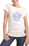 Toronto Maple Leafs -Putty- Junior's Distressed Vinatge Logo Garment Washed Baby Doll Tee