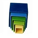 Nesting Wooden Boxes, Blue