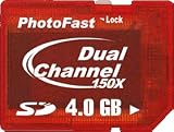 PhotoFast DualCore SD 4GB 150倍速1年保証・日本語ブリスターパッケージ PF-DDRSD4GB画像