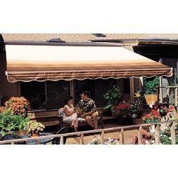 Sunsetter Retractable Awning - Motorized Pro 15ft. (Coffee Stripe) (15' wide x 10' extension)
