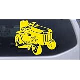 6in X 5.1in Yellow -- Lawn Mower Lawn Care Landscaping Business Car Window Wall... by Rad Dezigns