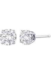 14K White Gold 1/3 ct. Round Brilliant Cut Diamond Earring Studs
