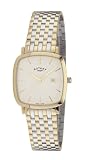 Rotary Gents Square Silver Dial 2 Colour Bracelet Watch GB02401/02