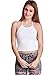 White Woman String Neck Halter Crop Top