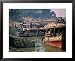 Boats on Banks of Ayeyarwady River, Mandalay, Myanmar (Burma) Styles Framed Art Poster Print by Bernard Napthine, 31x25