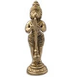 Monkey God Hanuman Hinduism Worship Art Sculpture Metal Brass
