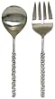 Decorative Salad Server Set With Stainless Steel Chain Handles