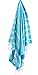 Cacala 100% Turkish Cotton Kitchen Tea Towels, Highly Absorbent Luxury Soft Quick Drying Dish Towel with Hanging Loop for Gym, Yoga, Bath, Sports, Cleaning and Kitchen (23 x 36), Turquoise