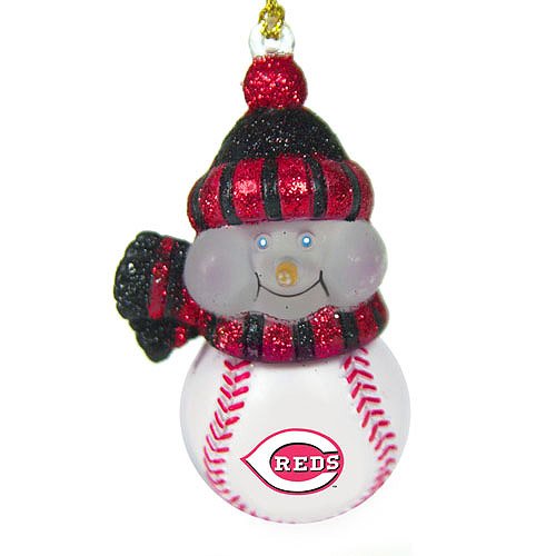 Scottish Christmas Cincinnati Reds All-Star Light Up Snowmen Ornament Set