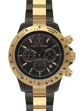 Heavy Metal Plasteramic Watch Collection - Gold Chrono Black