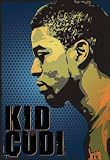 Kid Cudi Artistic Portrait in Blue Music Poster Print - 13x19