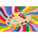 Fun Time Painting Time Rectangle Kids Rug Size 51 x 78