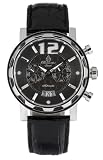 Burgmeister Santa Fé BM130-122 Automatik Uhr schwarzes Zifferblatt  Datum/Tag/Monat schwarzes Lederarmband